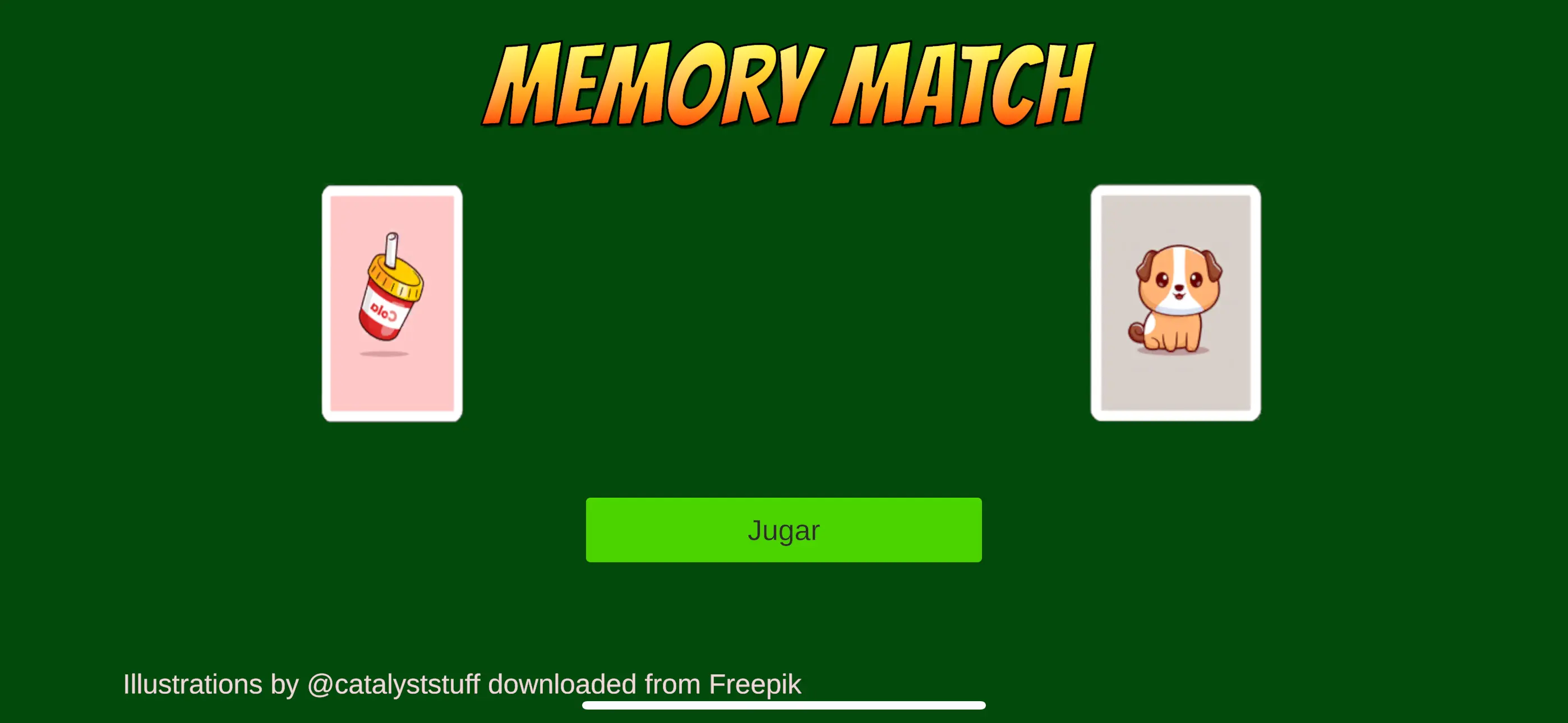 Splash screen of Memo2Match